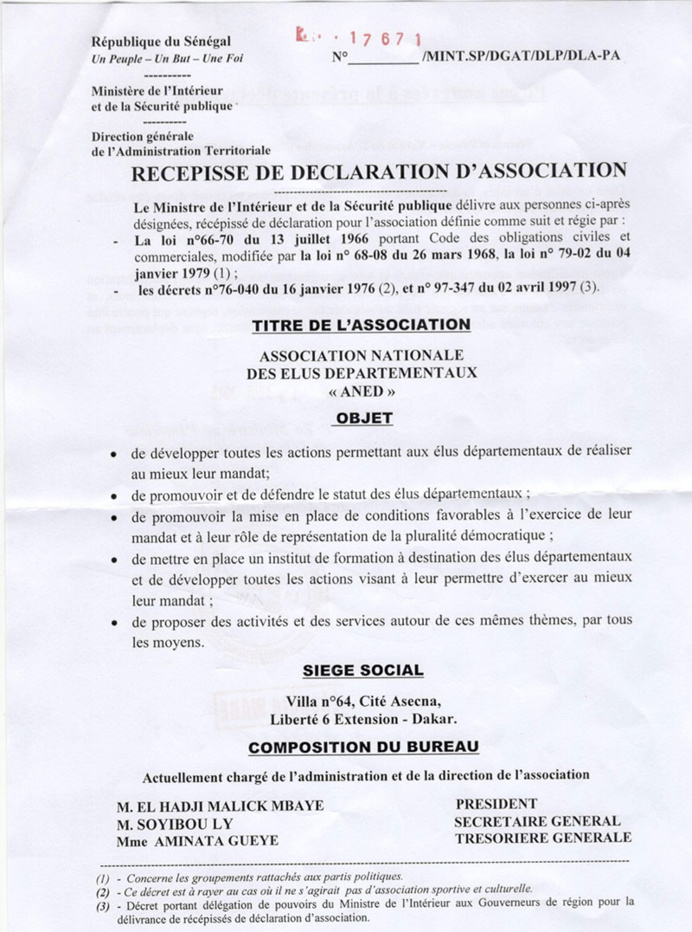 L’association des élus départementaux officiellement reconnue : trois saint-louisiens dans le dispositif.