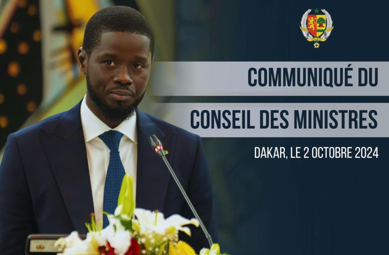 Le communiqué et les nominations en Conseil des Ministres de ce mercredi 02 octobre 2024 Le communiqué et les nominations en Conseil des Ministres de ce mercredi 02 octobre 2024