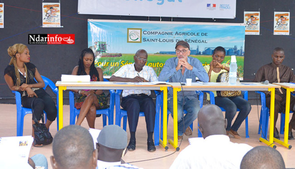 A la conférence de presse, à l'Institu Francais de Saint-Louis A la conférence de presse, à l'Institu Francais de Saint-Louis