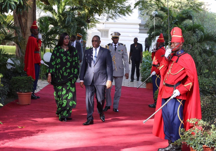 (Photos) Le couple présidentiel présente ses voeux 2016 au Palais de la République