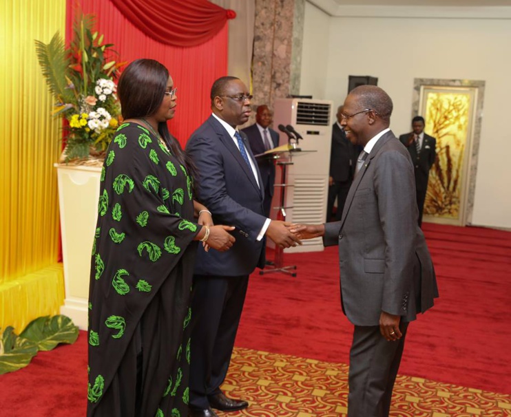 (Photos) Le couple présidentiel présente ses voeux 2016 au Palais de la République