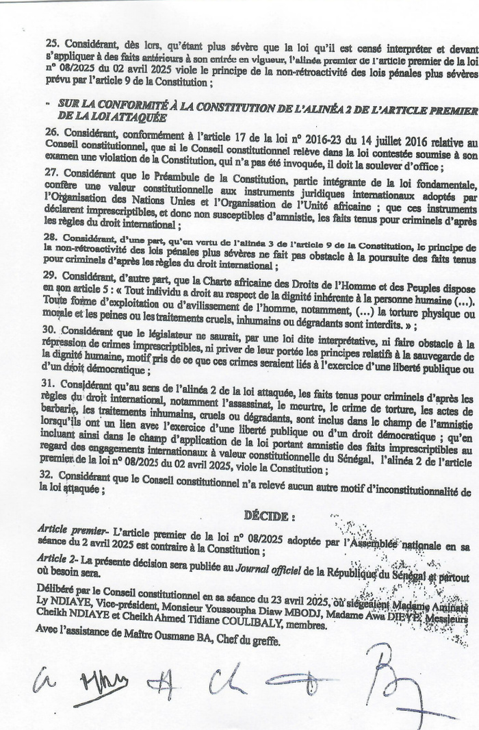 Coup d’arrêt pour l’Assemblée : le Conseil constitutionnel censure la loi d'interprétation sur l'amnistie