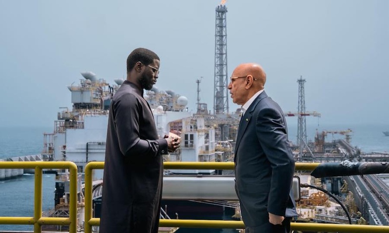 Gaz naturel liquéfié : Faye et Ghazouani sur le site stratégique de Grand Tortue Ahmeyim Gaz naturel liquéfié : Faye et Ghazouani sur le site stratégique de Grand Tortue Ahmeyim