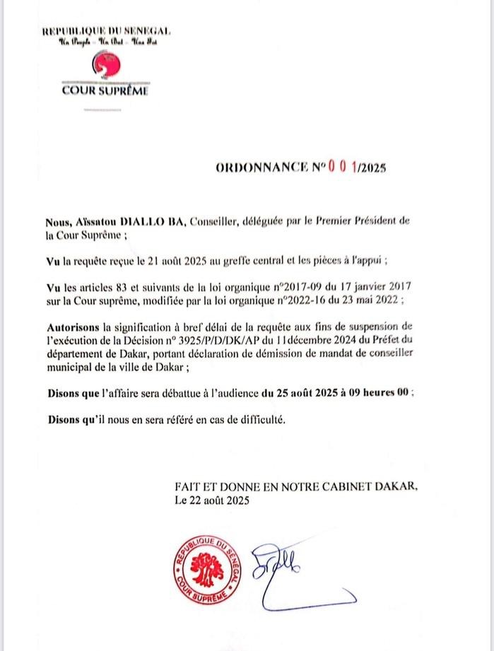 Élection d’un nouveau maire de Dakar : la décision de la Cour Suprême Élection d’un nouveau maire de Dakar : la décision de la Cour Suprême