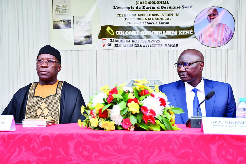 Présentation de l’ouvrage du colonel Abdourahim Kébé : “Teraanga et traduction dans le Sénégal (postcolonial)” Présentation de l’ouvrage du colonel Abdourahim Kébé : “Teraanga et traduction dans le Sénégal (postcolonial)”