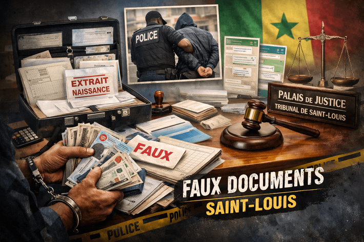 Faux documents d’état civil : un faussaire déféré à Saint-Louis Faux documents d’état civil : un faussaire déféré à Saint-Louis
