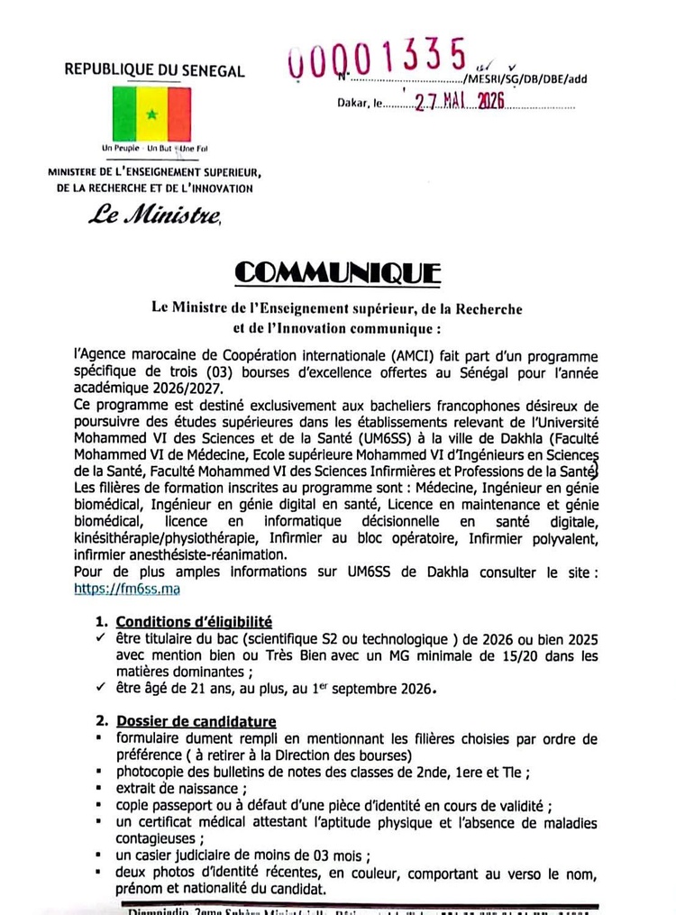 Enseignement supérieur : Ouverture des bourses marocaines AMCI pour les bacheliers