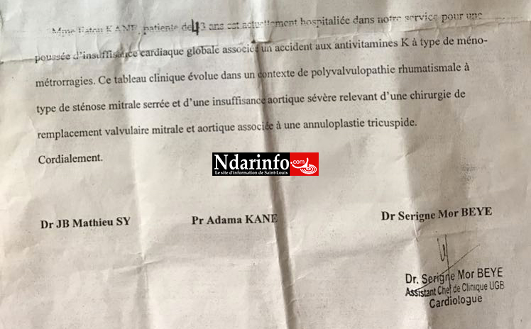 Appel à l'aide : souffrant d’insuffisance cardiaque, la vie de Fatou KANE est en danger.