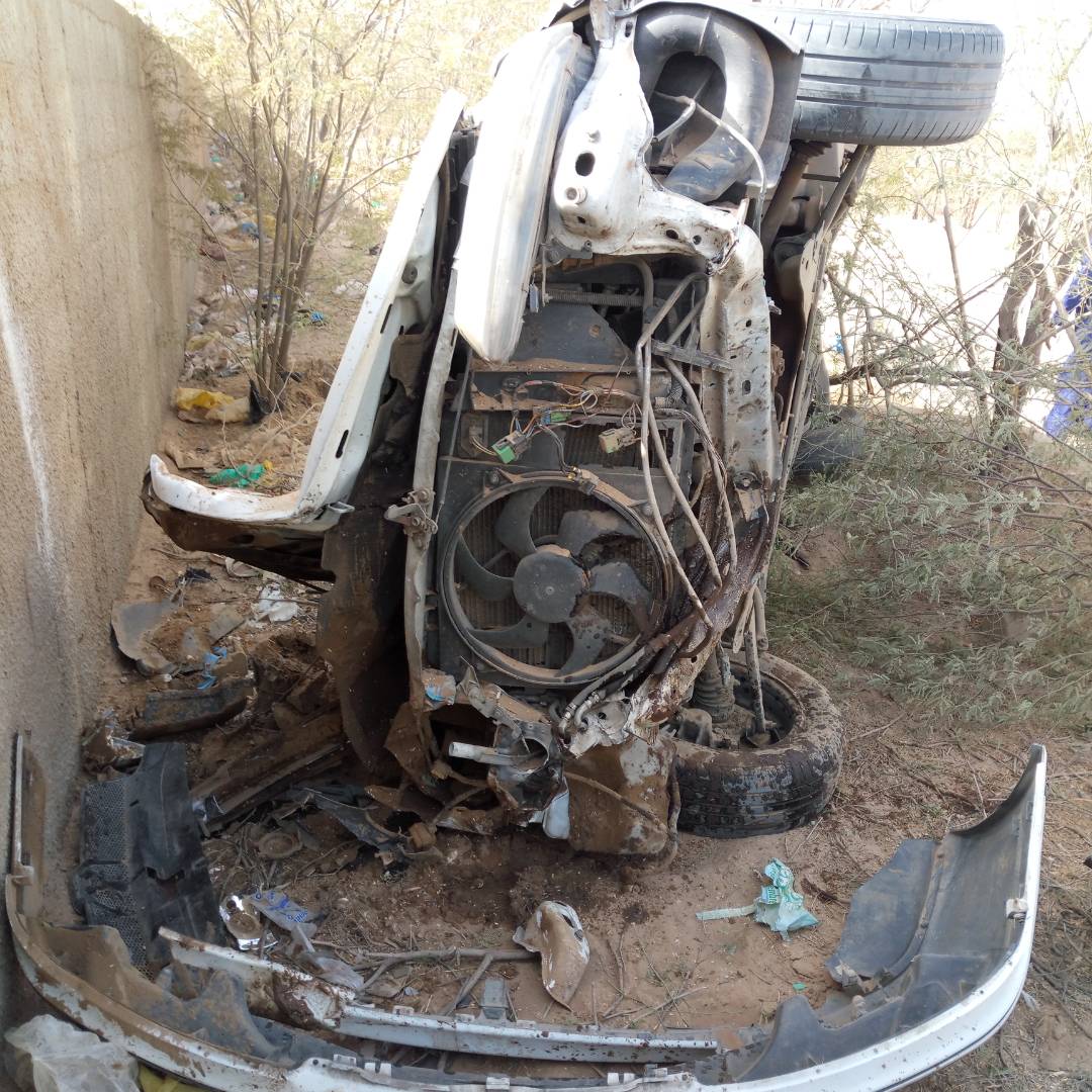 Accident spectaculaire à Sanar ( Photos )  Accident spectaculaire à Sanar ( Photos )