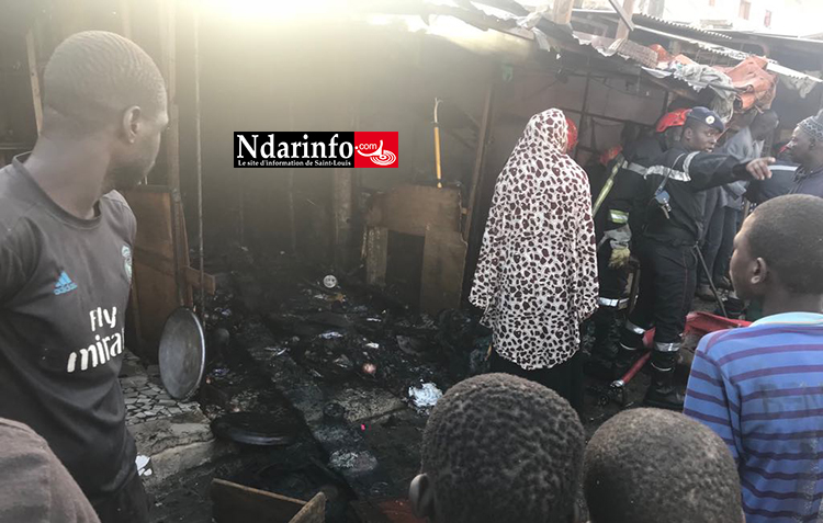 Incendie au marché « Pikine » : trois cantines consumées par les flammes ( photos )