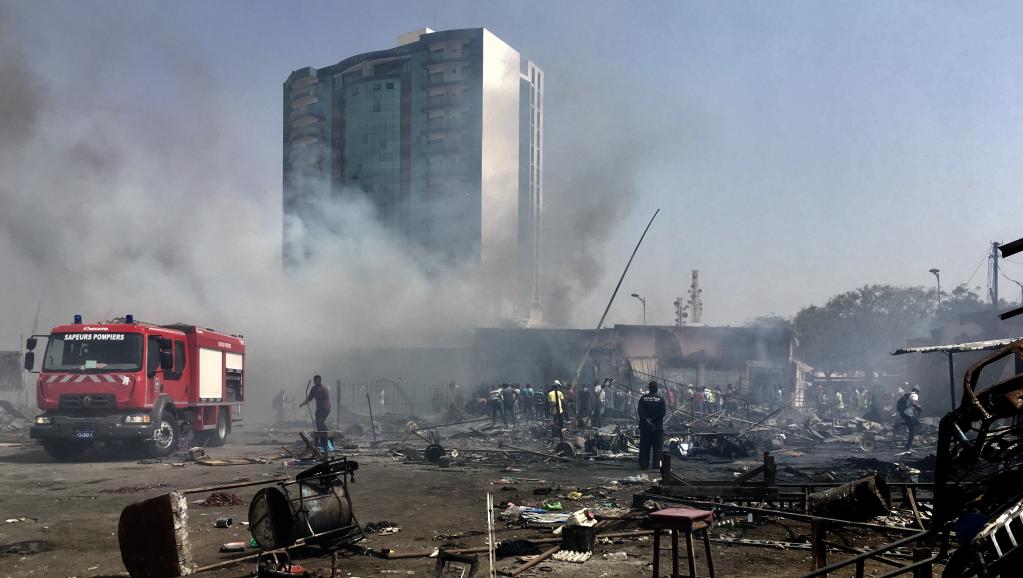 Incendie au marché Petersen : les pertes estimées à 890 millions FCFA