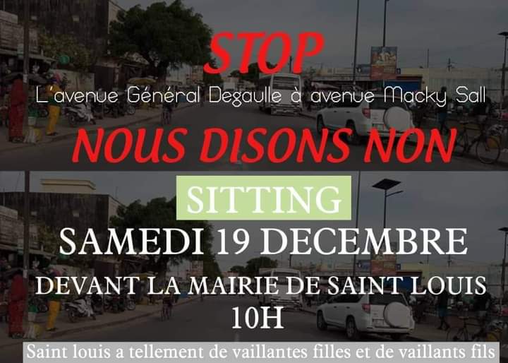 L'Avenue Général de Gaulle au nom de Macky SALL : des Saint-Louisiens vont protester devant la Mairie, samedi