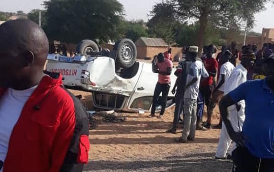 Un pick-up se renverse entre Saint-Louis et Louga Un pick-up se renverse entre Saint-Louis et Louga