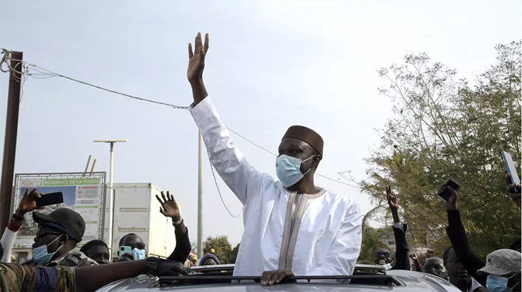 Ousmane SONKO est arrivé au Tribunal de Dakar