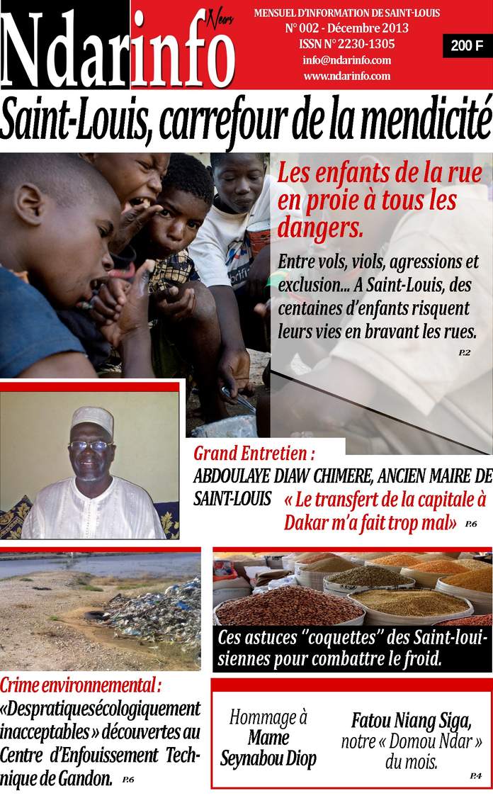 Voici la Une du NDAR INFO du mois décembre.