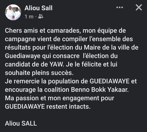 Guédiawaye : SALL-junior reconnaît sa terrible chute