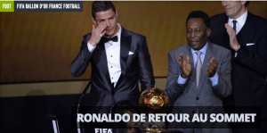 Cristiano Ronaldo, sacré ballon d'or