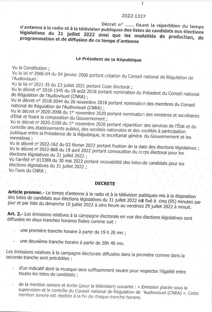 Campagne législatives 2022 : Macky donne 5 mn pour les candidats sur les chaines publiques