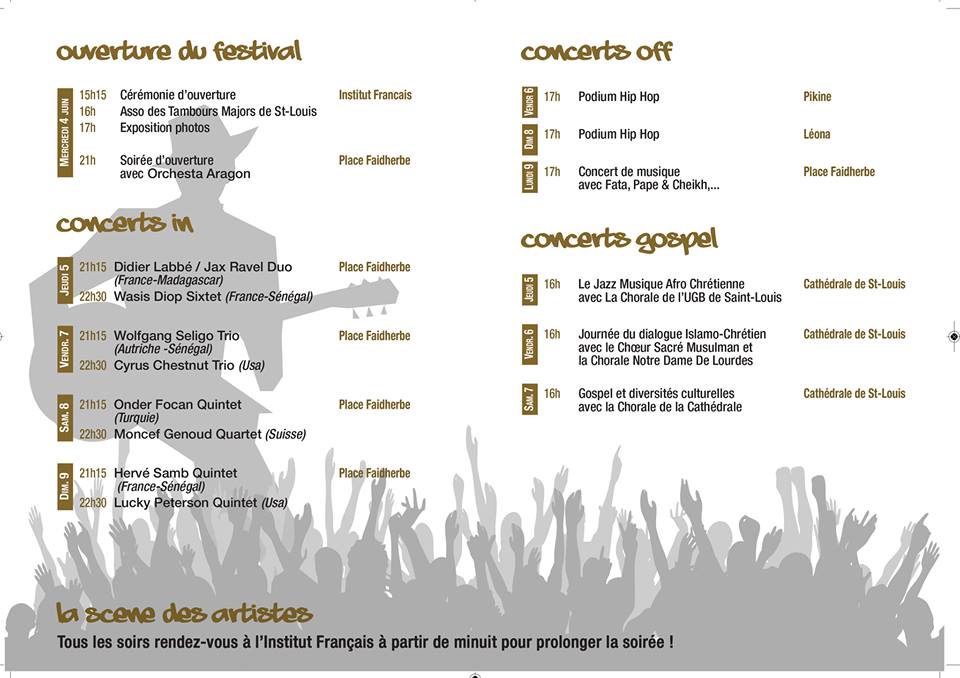 Voici le programme de la 22e édition du Festival de Jazz de Saint-Louis