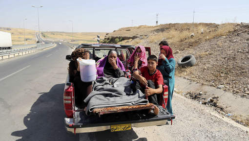 Réfugiés irakien à la frontière turque, au nord du pays. © ap.