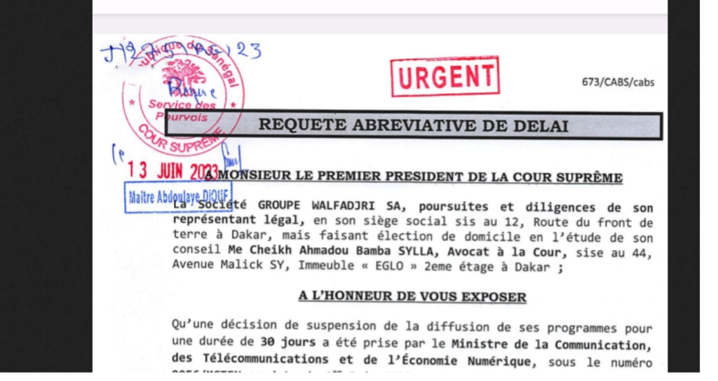 Le Groupe Wal Fadjri traîne l’Etat du Sénégal en Justice