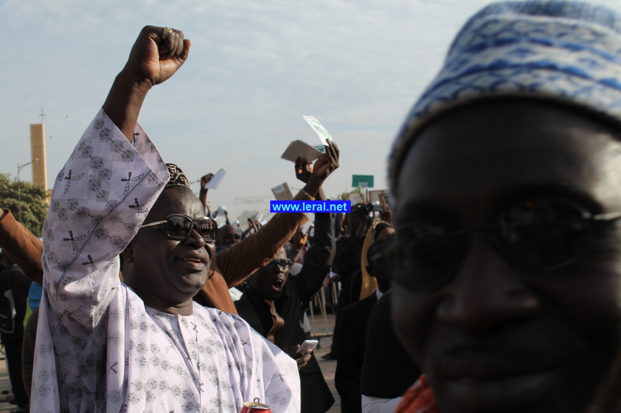 Photos-Des milliers de musulmans rassemblés à Dakar pour dénoncer les caricatures de Carlie Hebdo