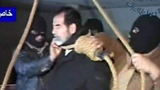 La corde qui a pendu Saddam Hussein mise aux enchères