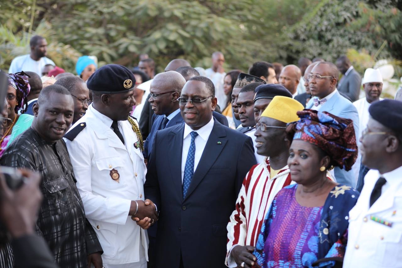 (Photos) Le couple présidentiel présente ses voeux 2016 au Palais de la République