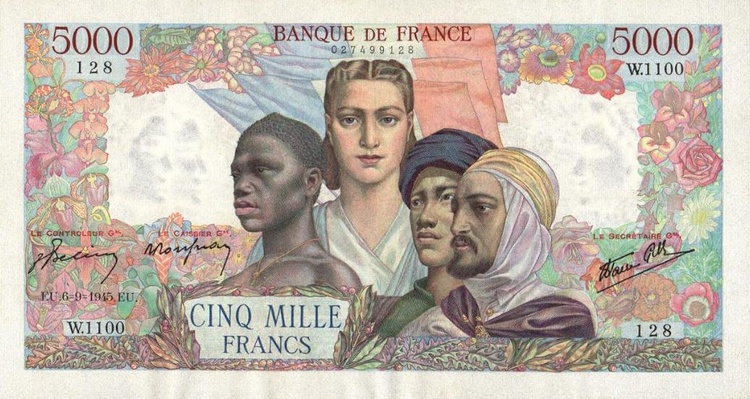 Billet de 5000 francs (1945).