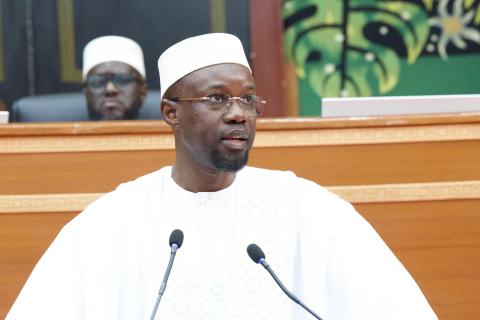 Sonko à l'Assemblée nationale le 24 février