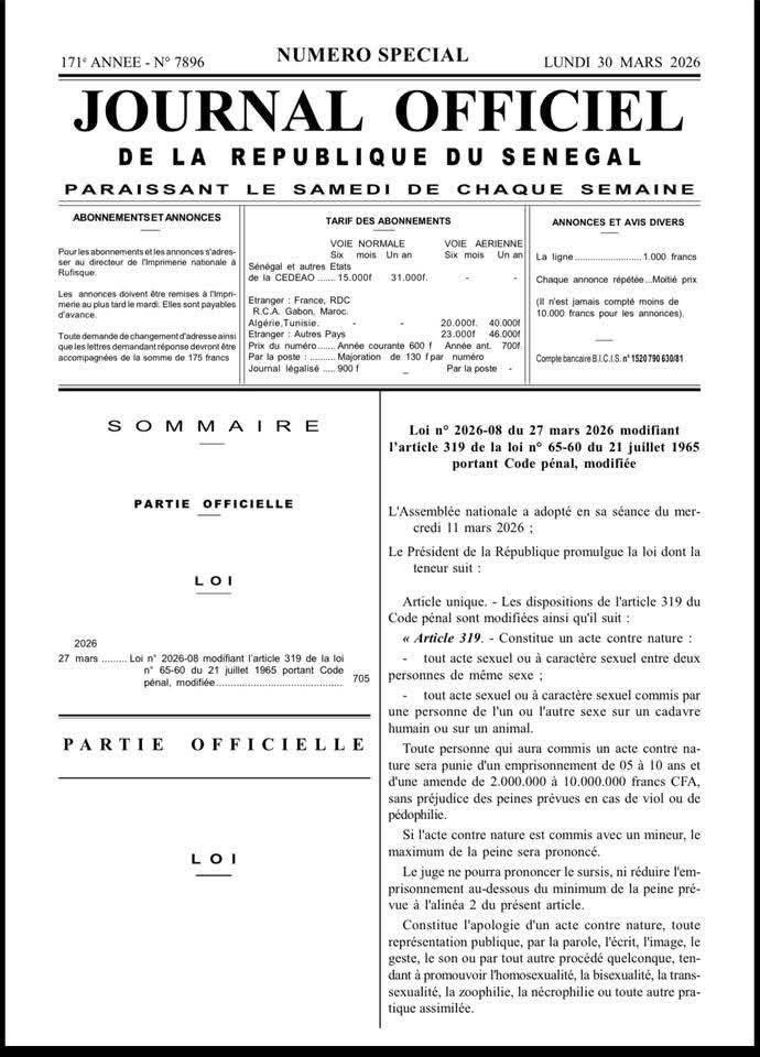 Loi contre l'homosexualité : Le président Bassirou Diomaye Faye promulgue le texte