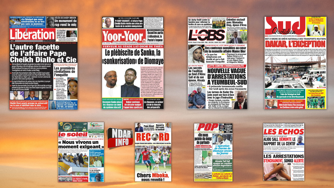 Unes des journaux du Mercredi 01 Mars 2026