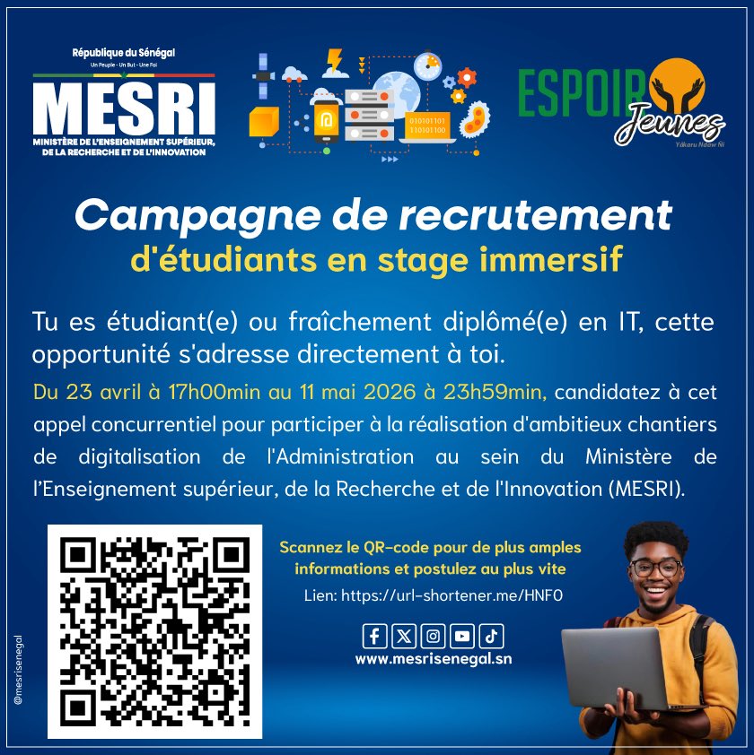 Numérique : Le MESRI lance des stages immersifs pour les jeunes diplômés IT