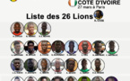 Voici la liste des 26 Lions pour affronter le Nigeria et la Côte d'Ivoire Voici la liste des 26 Lions pour affronter le Nigeria et la Côte d'Ivoire