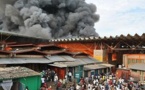Urgent : Incendie maitrisé au marché Ndar Toute.