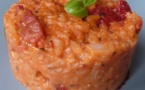 Risotto à la tomate et au basilic