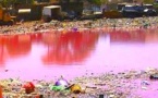 Danger à Diaminar : Des flaques d’eaux usées se transforment en ‘’lac rose’’.