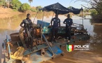 Falémé : Une drague illégale détruite par les forces de sécurité à Doguiba