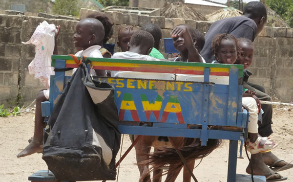 NDIOUM : les enfants de l’école maternelle à bord de charrettes pour aller à l’école