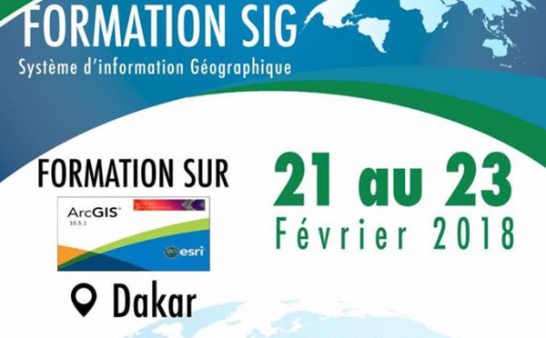 SIG : Géomatica et  Esri Sénégal organisent une formation à Dakar du 21 au 23 février 2018