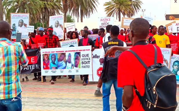 Mort de Fallou Séne et cie: La radho et LSDH ont entamé une marche sur l’impunité des policiers