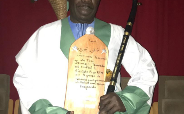 Culture : Le titre de "Tooroodo" décerné à l’artiste "Sérère" Pape Faye