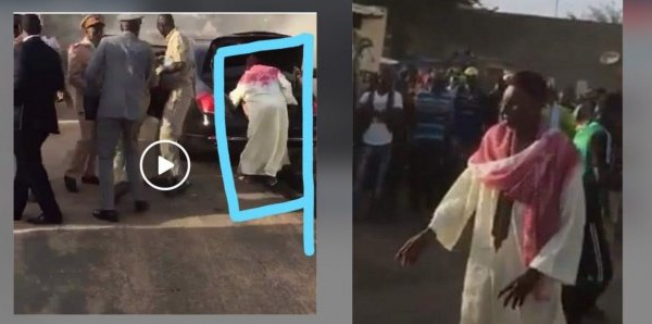 Voiture de Macky en feu : Qui est cet homme qui récupère des affaires dans le coffre ?