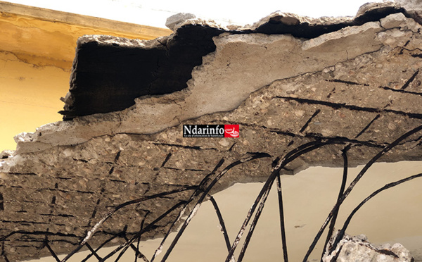 L'école Soukeyna KONARÉ très délabrée : Une dalle s’est effondrée, ce matin …