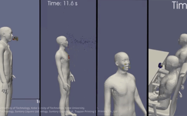 Voici la vitesse à laquelle le virus se propage avec et sans masque