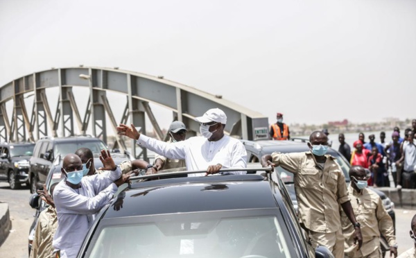 Macky Sall est arrivé à Saint-Louis, première étape d’une tournée dans le Nord