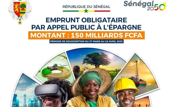 Le Sénégal lance un emprunt obligataire de 150 milliards de FCFA