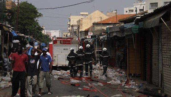 Dakar | Un violent incendie déclaré au marché Sandaga, hier soir