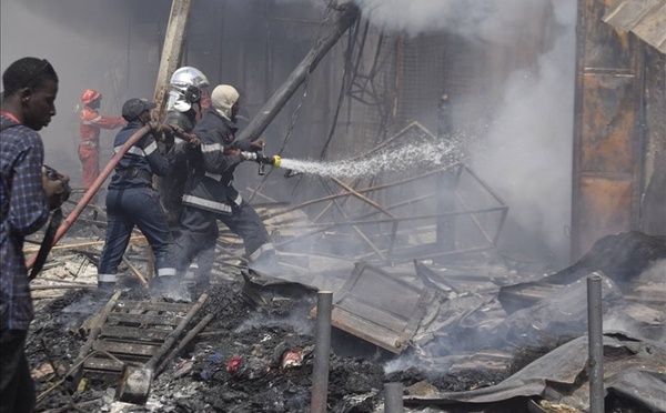 Incendie à Linguère : trois cantines ravagées au marché central en pleine Tabaski