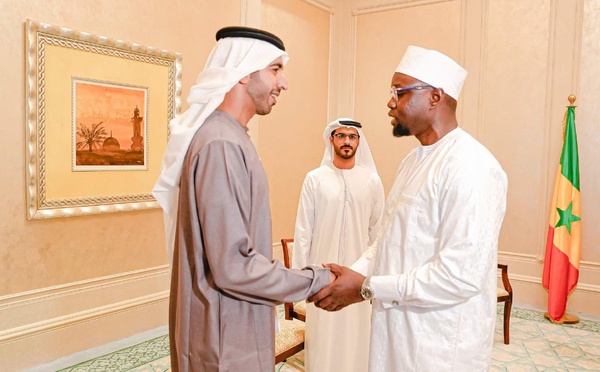 Abu Dhabi : Ousmane Sonko reçu par le vice-président des Émirats arabes unis